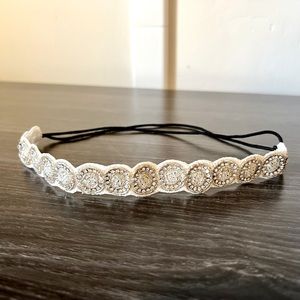 Art Deco Beaded Fabric Headband